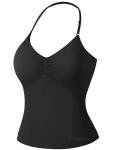 VOYJOY Longline Strappy Workout Tank for Women