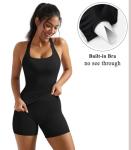 OMKAGI Women's 2-Piece Sports Set – Black