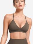 YEOREO Women's Strappy Padded Sports Bra