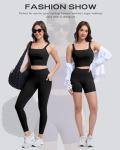 3-Piece Women's Workout Set: Leggings, Shorts, Bra