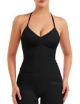 VOYJOY Longline Strappy Workout Tank for Women