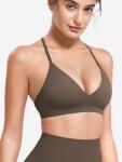 YEOREO Women's Strappy Padded Sports Bra