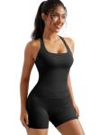 OMKAGI Women's 2-Piece Sports Set – Black