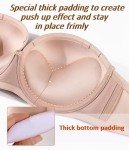 DotVol Women's Multiway Push Up Convertible Underwire Strapless Bra Thick Padded Everyday Bra(Beige,36C)