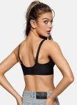 OEAK Womens Deep V Bras Non Wired Comfortable Bras Support Push Up Bralettes Low Cut No Underwire Bras Wireless Plunge Bra Seamless Tshirts Bras(Black,M)