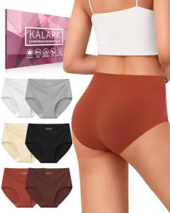 Silky Stretch High Waisted Seamless Briefs 6-Pack