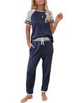 Navy Blue Two-Piece Women's Lounge Set