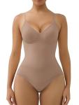 SHAPERX Women's Seamless Tummy Control Bodysuit