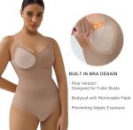 SHAPERX Women's Seamless Tummy Control Bodysuit
