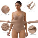 SHAPERX Women's Seamless Tummy Control Bodysuit
