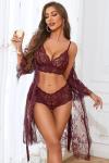 Avidlove Lace Robe and Sexy Lingerie Set