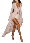 Sheer Mesh Kimono Cardigan Women's Duster Robe