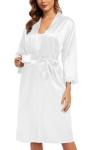 Women's Silk Pajama Set with Robe and Camisole