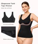 LODAY Women's V Neck Tummy Control Tank Top