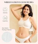Front Zip Wireless Comfort Bra for Women
