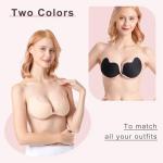 Sticky Push-Up Strapless Bra with Nipple Covers