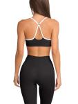 Color Block Padded Halter Sports Bra for Women