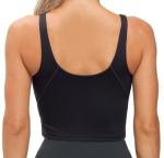 Black Wirefree Longline Sports Bra for Yoga