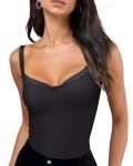 Lace Trim Sleeveless Bodysuit for Women