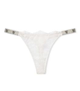 Victoria's Secret Lace Thong in Coconut White