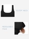 Black Long Line Backless Sport Bra for Women