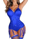 Avidlove Blue One-Piece Bodysuit Lingerie for Women