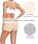 Wirarpa Women’s Stretchy Mid Rise Boyshorts 4 Pack