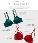 Victoria's Secret Push Up Bra, Adds One Cup Size, Padded, Plunge Neckline, Bras for Women, Very Sexy Collection, Beige (34D)