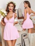 Avidlove Sexy Lace V-Neck Nightgown Babydoll