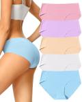 Seamless Hipster Underwear for Women - 5 Pack