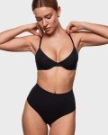 INLYRIC Women's Inbarely Plus Balconette Bra - Lightly Padded Underwire Sexy Tshirt Demi Bras Supportive Black 36C