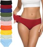 10-Pack Seamless Low Waist Cotton Bikini Panties