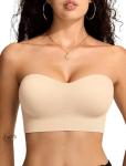 Strapless Wireless Push-Up Bandeau Bra for Women