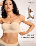 Strapless Wireless Push-Up Bandeau Bra for Women