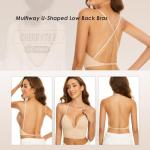 Backless Wireless Triangle Bralette for Women