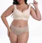 Comfortable Wireless Bralette for Older Women, Apricot 38D