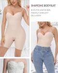 Strapless Backless Bodysuit with Tummy Control
