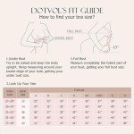 DotVol Women's Deep Plunge Convertible Push up Low Cut Seamless U Bra(34D, Beige)