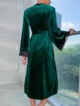 Velvet Lace Nightgown Bathrobe for Women