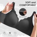Wireless Supportive Seamless Bra for Women, Black
