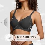 Wireless Supportive Seamless Bra for Women, Black