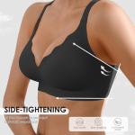 Wireless Supportive Seamless Bra for Women, Black