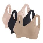 3PC Wireless Push Up Seamless Bras for Women