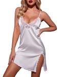 Ekouaer Women's Satin Lace Bridal Nightgown