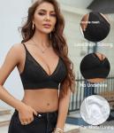 Avidlove Sheer Lace Bralette for Women in Black