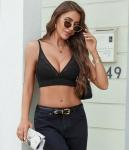 Avidlove Sheer Lace Bralette for Women in Black