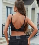 Avidlove Sheer Lace Bralette for Women in Black