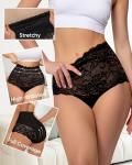 Lace High Waisted No Show Briefs 4 Pack