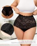 Lace High Waisted No Show Briefs 4 Pack