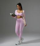 High Waisted Fitness Set with Padded Bra